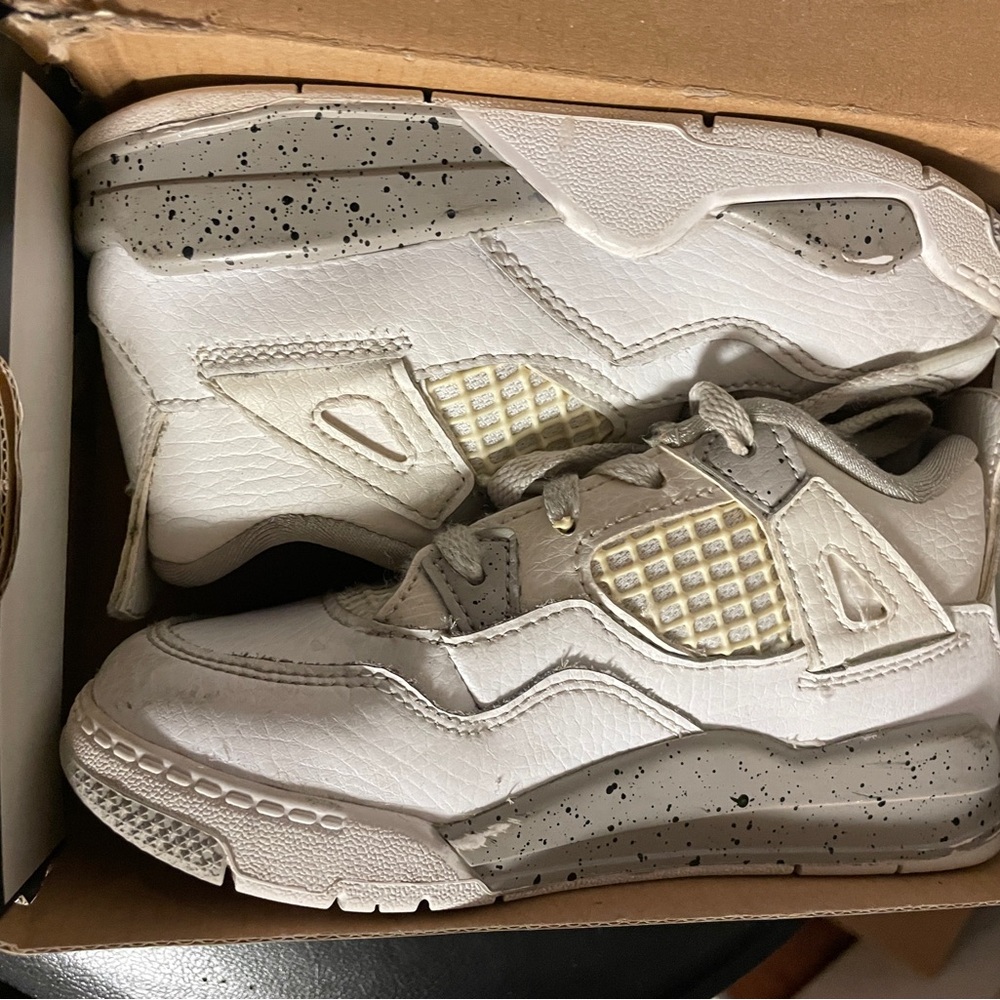 Jordan White and Gray Sneakers